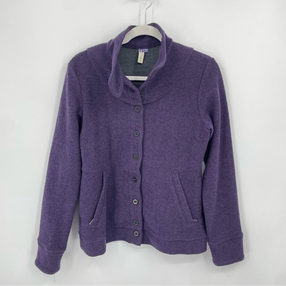 Ibex Womens M Carrie Merino Wool Front Button Closure long sleeve - Picture 1 of 7